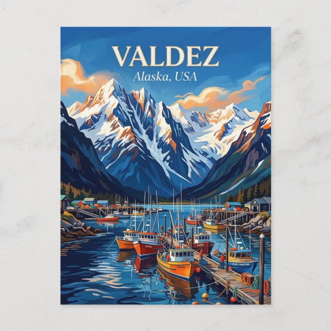 Carte Postale Port de Valdez Alaska (Devant)
