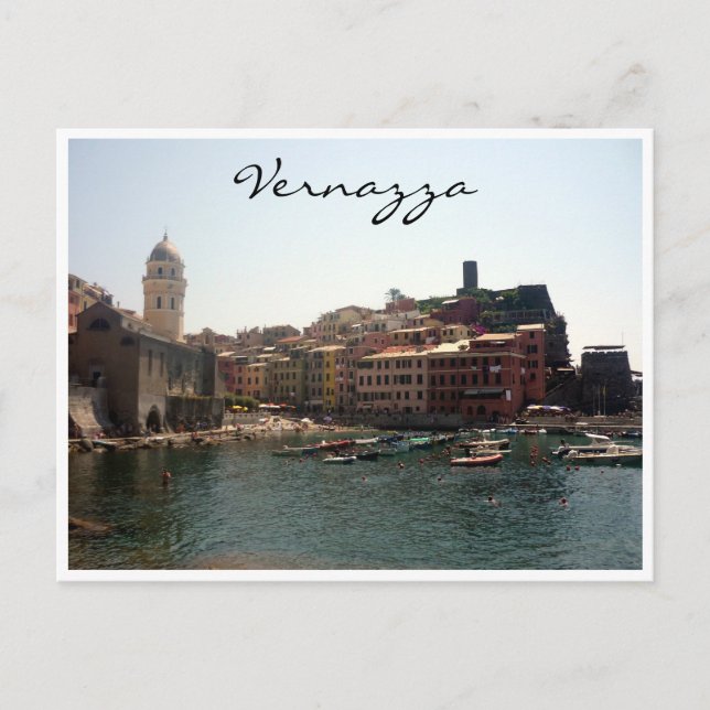 Carte Postale port de vernazza (Devant)