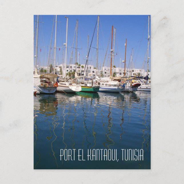 Carte Postale Port el Kantaoui Bateaux riverains du port Tunisie (Devant)