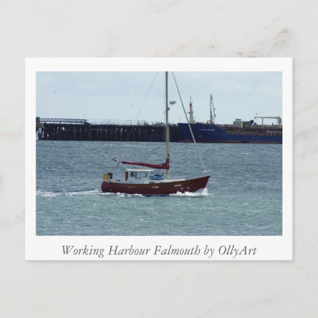 Carte Postale Port Falmouth par OllyArt Photographie (Devant)