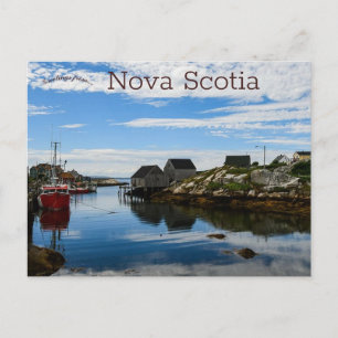 Carte Postale Port maritime en Nouvelle-Écosse Canada