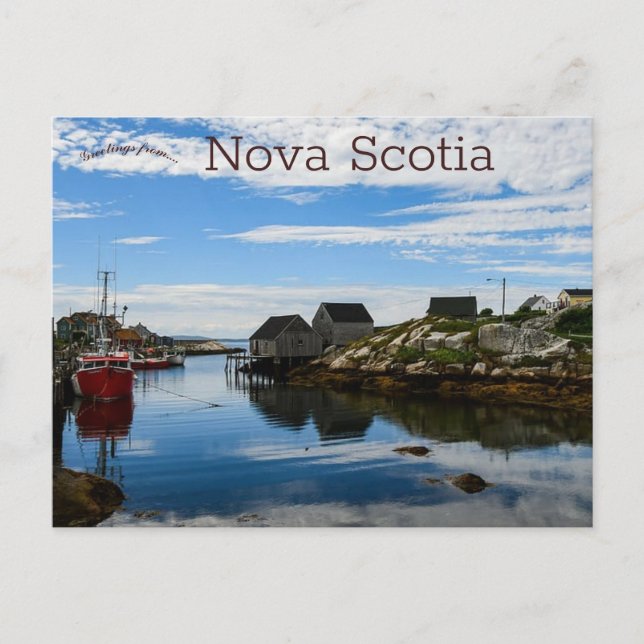 Carte Postale Port maritime en Nouvelle-Écosse Canada (Devant)