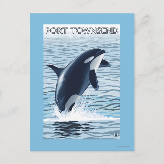 Carte Postale Port Townsend, Washington Orca Jumping (Devant)