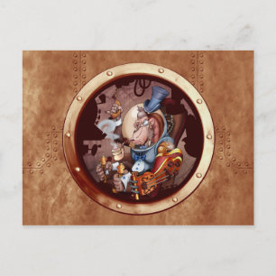 Carte postale Portail de charpente spatiale Steam 