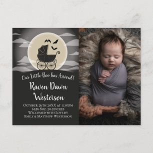 Carte Postale Porte-bébé gothique Halloween Anniversation de nai