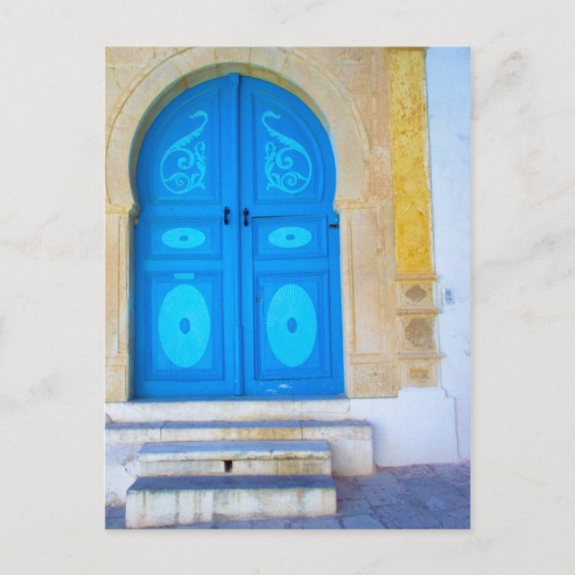 Carte Postale Porte bleue (Devant)