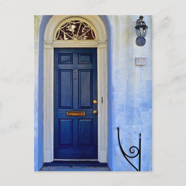 Carte Postale Porte bleue (Devant)