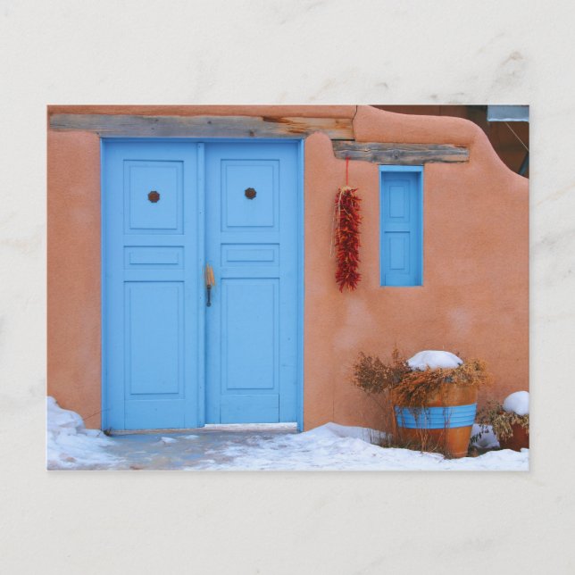 Carte Postale Porte bleue au Nouveau-Mexique (Devant)