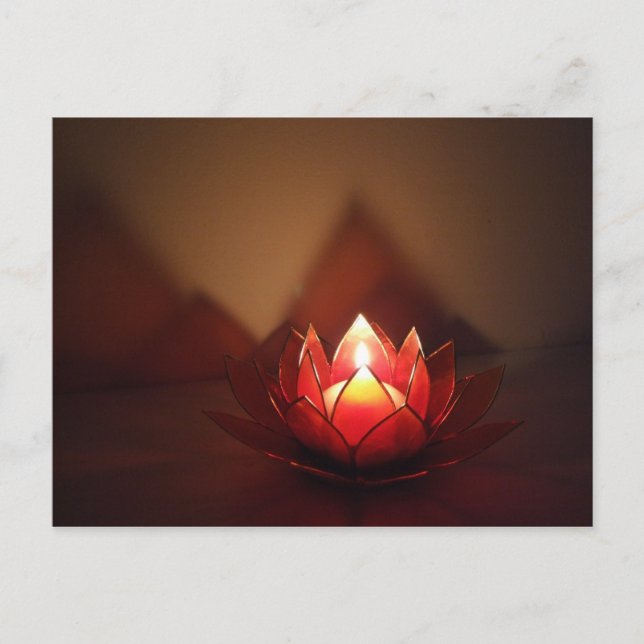 Carte Postale Porte-bougie Lotus (Devant)