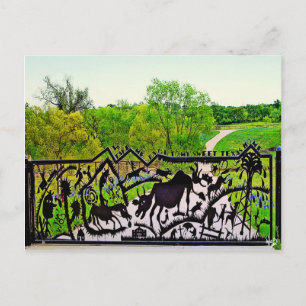 Carte Postale Porte D'Art Métal Sur Willow City Loop, TX