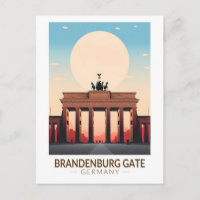 Porte de Branbourg Allemagne Travel Art Vintage