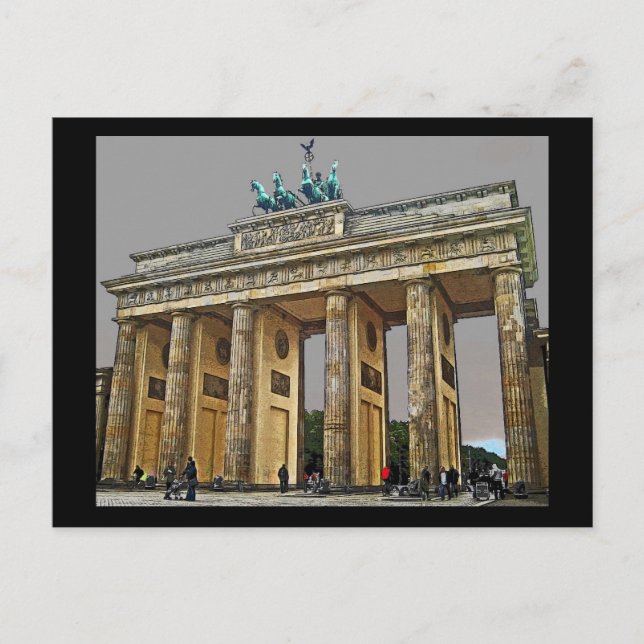 Carte Postale Porte de Brandebourg, Berlin, Allemagne - Vue comp (Devant)