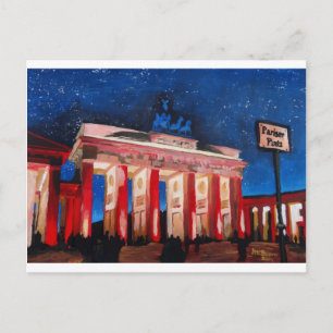 Carte Postale Porte De Brandebourg De Berlin Avec Paris Lieu De