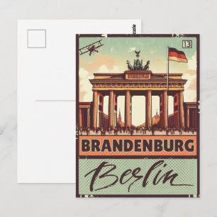 Carte Postale Porte de Brandebourg - porte de berlin, voyage de