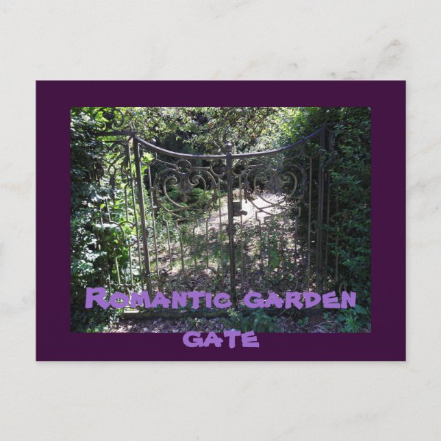 Carte Postale Porte de jardin romantique (Devant)