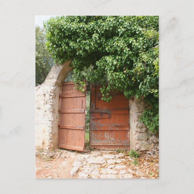 Carte Postale Porte de jardin secrète (Devant)