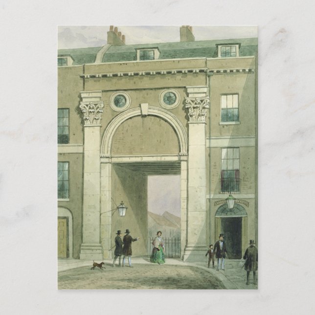 Carte Postale Porte de la rivière, rue Essex, 1857 (Devant)