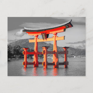 Carte Postale Porte de Torii noir Padoga Japon photo