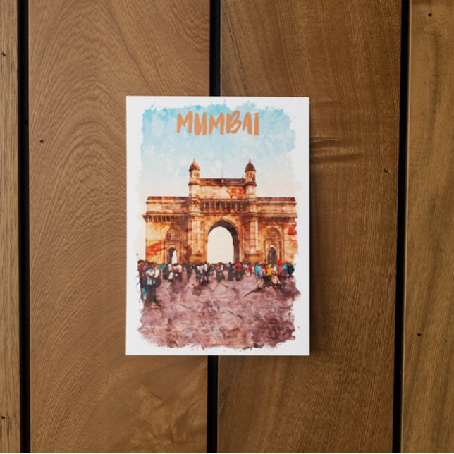 Carte Postale Porte d'entrée de Mumbai du monument de l'Inde (mumbai gateway india postcard)