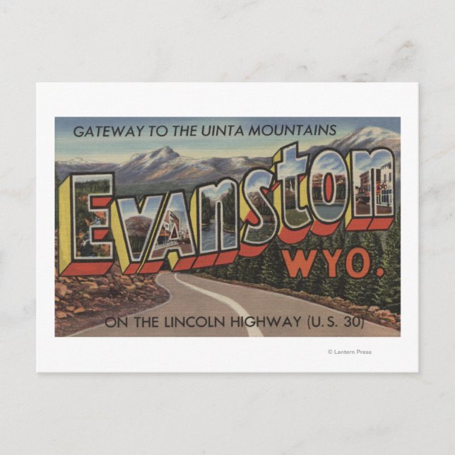 Carte Postale Porte d'entrée des monts Uinta - Evanston, WY (Devant)