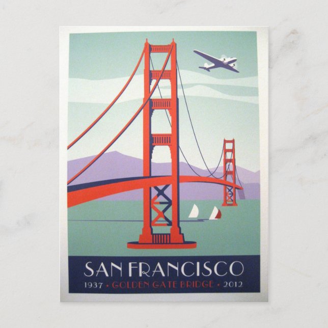 Carte Postale Porte d'or de San Francisco (Devant)