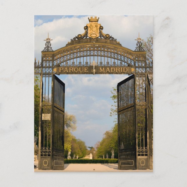 Carte Postale Porte du Parc du Retiro à Madrid (Devant)