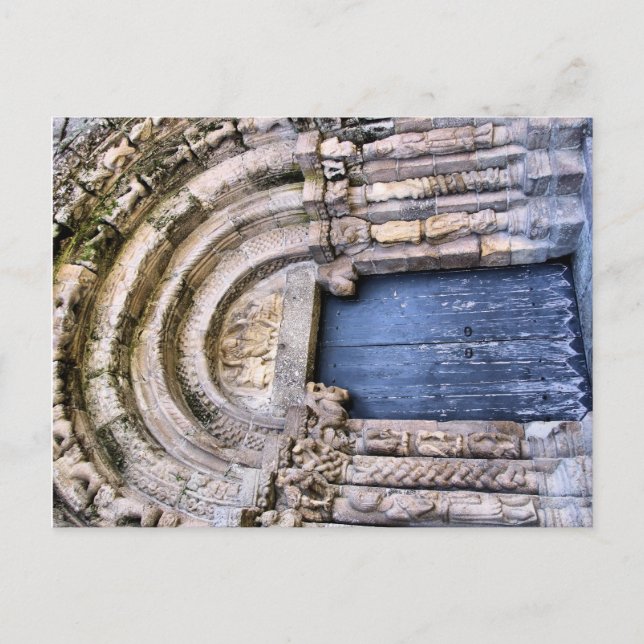 Carte Postale Porte d'une église (Bravaes) du XIe siècle (Devant)