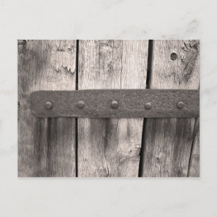 Carte Postale Porte et charnière en bois rustique