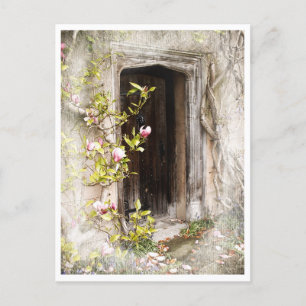 Carte Postale Porte fée secrète vers la terre magique / Flower K