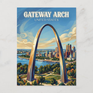 Carte Postale Porte Monumentale de l'Arkansas Missouri