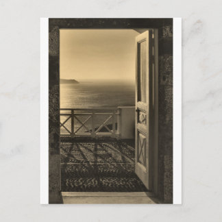 Carte Postale Porte ouverte - Rétro