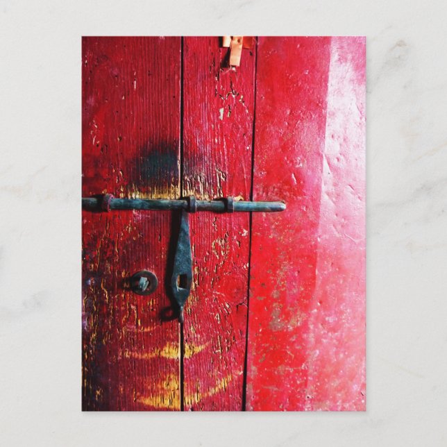 Carte Postale Porte rouge mexicaine (Devant)