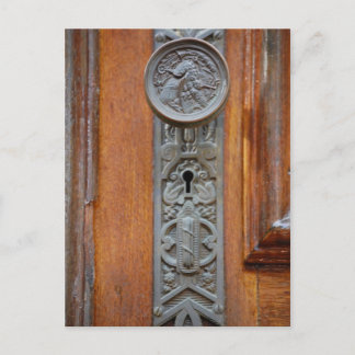 Carte Postale Porte victorienne et trou de serrure