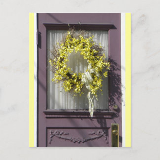 Carte postale porte violette
