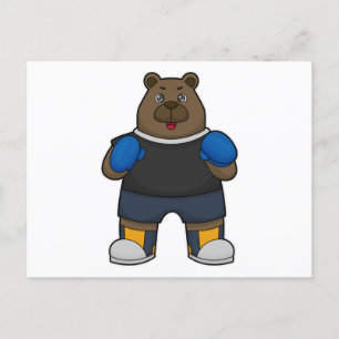 Carte Postale Porter comme boîte avec gants de boxe