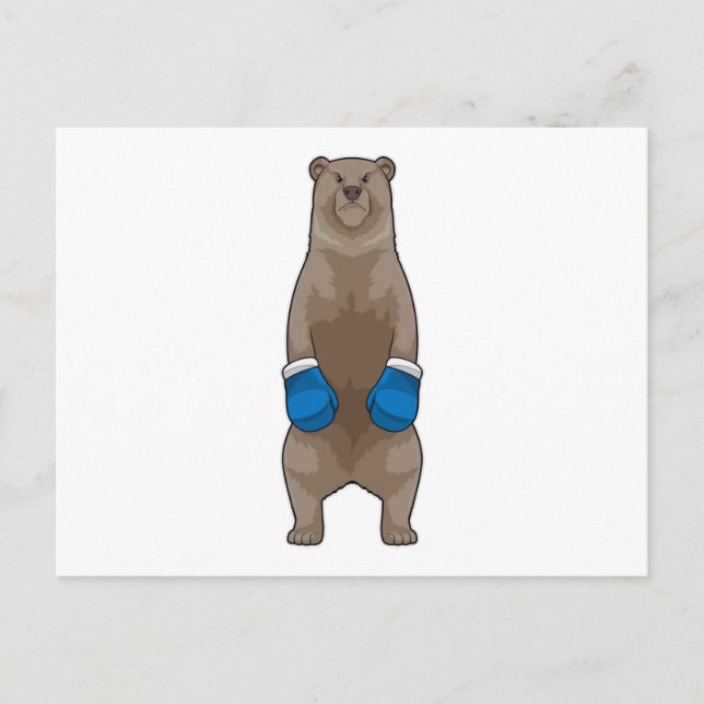 Carte Postale Porter comme boîte avec gants de boxe (Devant)