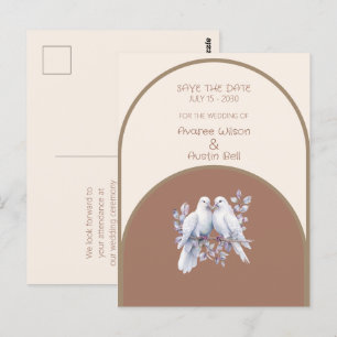 Carte Postale Portes Anneaux Mocha Mousse clair Taupe Beige Arch