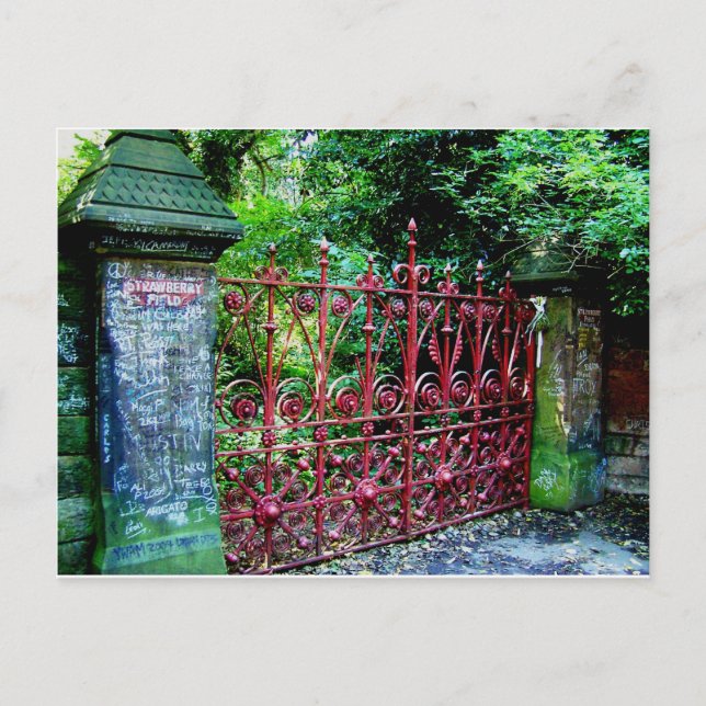 Carte Postale Portes de champs de fraises, Liverpool, Royaume-Un (Devant)