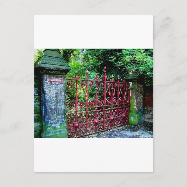 Carte Postale Portes de gisement de fraise, Liverpool R-U (Devant)