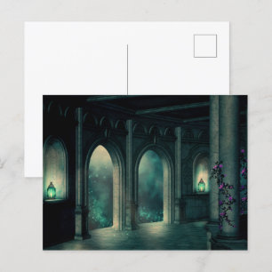 Carte Postale Portes du palais gothique mystique de Castel