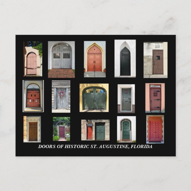 Carte Postale Portes du quartier historique St Augustine, Florid (Devant)