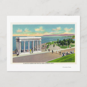Carte Postale Portico sur Plymouth Rock Vue de Plymouth
