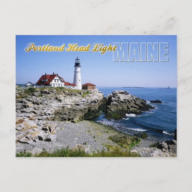 Carte Postale Portland Head Lighthouse, Cape Elizabeth, Maine (Devant)