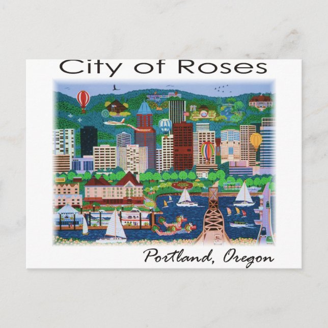 Carte Postale Portland~ La ville des Roses (Devant)