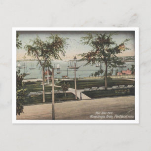 Carte Postale Portland Maine Fort Allen Park 1908 Vintage