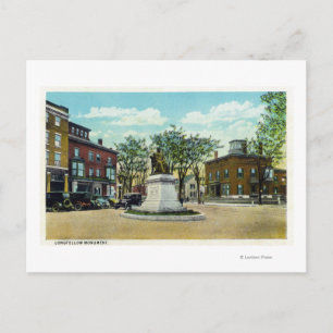 Carte Postale Portland, Maine Longfellow Monument et Carré