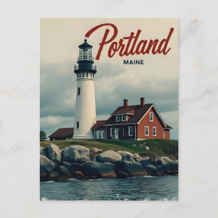 Carte Postale Portland, Maine   Phare