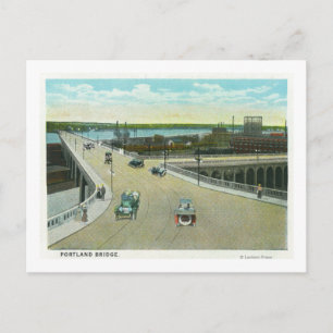 Carte Postale Portland, MaineVue du monument Longfellow