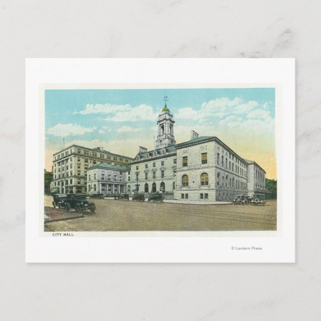Carte Postale Portland, MaineVue extérieure de l'hôtel de ville (Devant)