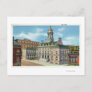 Carte Postale Portland, MaineVue extérieure de l'hôtel de ville 
